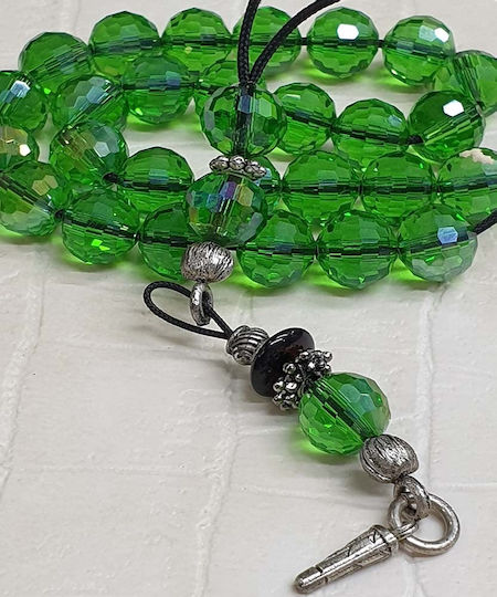 Roloi Komboloi Glass Worry Beads Green 31cm