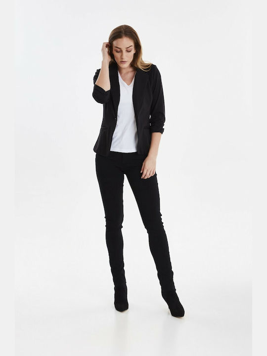 Fransa Damen Blazer Schwarz