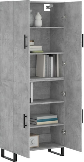 Bibliotecă Gri 69.5x34x180 cm