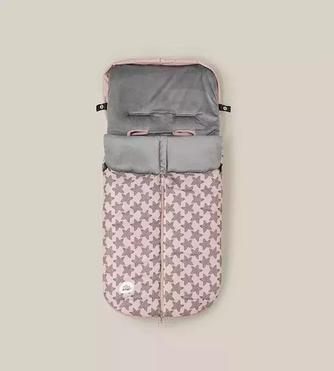 Interbaby Star Universal Kinderwagen Fußsäcke Wasserdicht Röschen mit Samtfutter 90x46cm