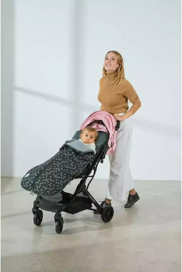 Interbaby Star Universal Kinderwagen Fußsäcke Wasserdicht Röschen mit Samtfutter 90x46cm