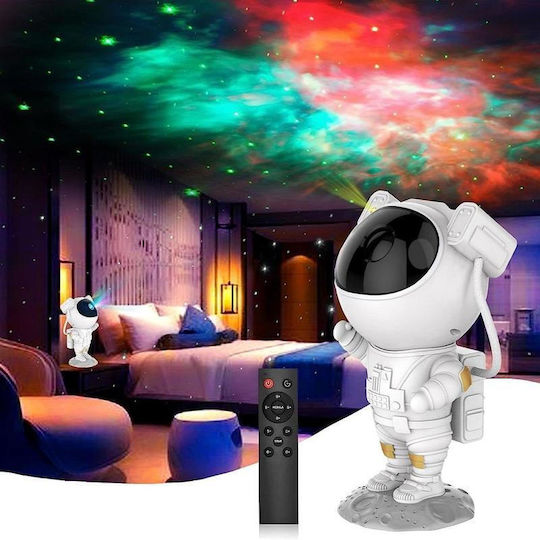 LED Детска Лампа Проектор с Проекция на Звезди Бял