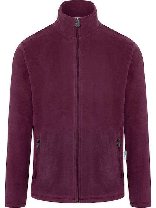 Cardigan Fleece pentru Bărbați Violet