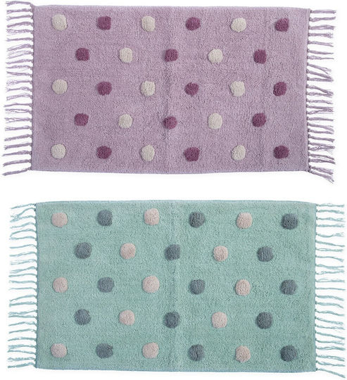 Nef-Nef Homeware Bath Mat Cotton Serendipity 034006 Green 50x80cm