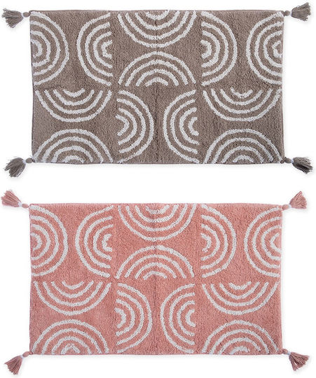 Nef-Nef Homeware Πατάκι Μπάνιου Βαμβακερό Alba 034003 Pink 50x80εκ.