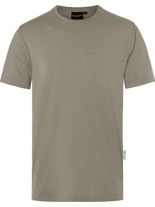 Karlowsky Ανδρικό Διαφημιστικό T-shirt Κοντομάνικο σε Χακί Χρώμα