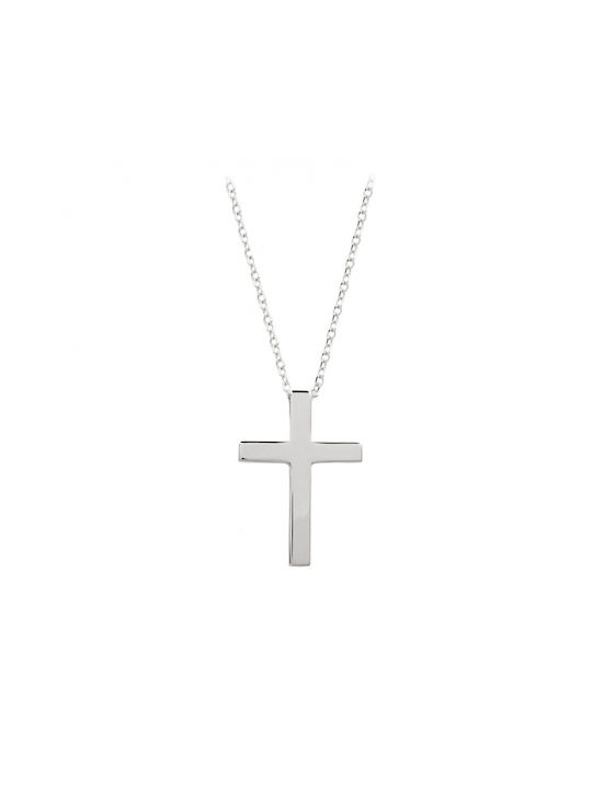 Art d or Herren Weißgold Kreuz 14K mit Kette