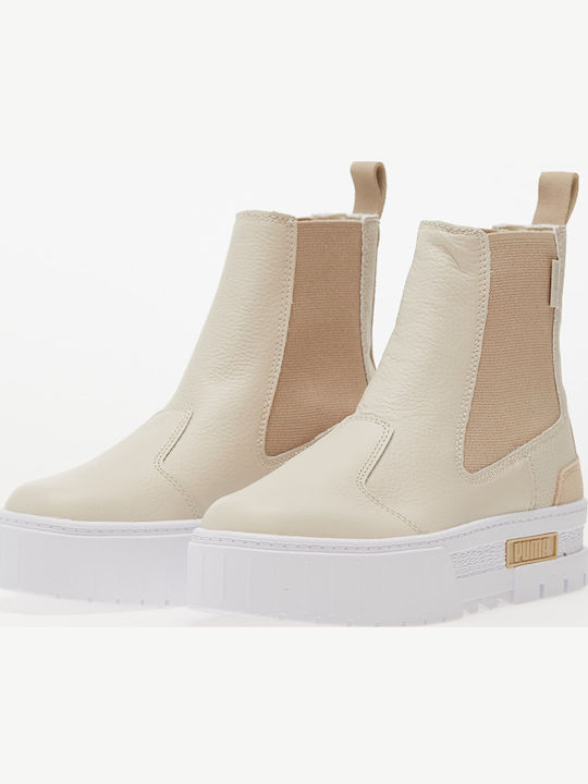 Mayze Women's Chelsea Boots Beige