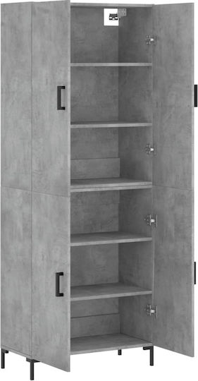Βιβλιοθήκη Γκρι 69.5x34x180εκ.