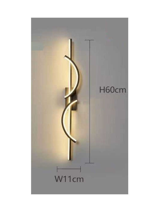 Modern Wandleuchte mit Integriertem LED und Warmweißes Licht Gold Breite 11cm