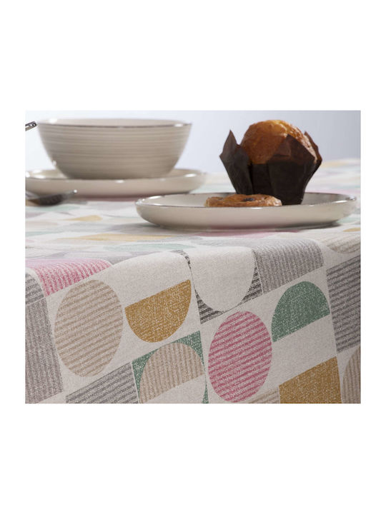 Nef-Nef Homeware Plural Cotton Stain Resistant Tablecloth Multicolour 140x140cm