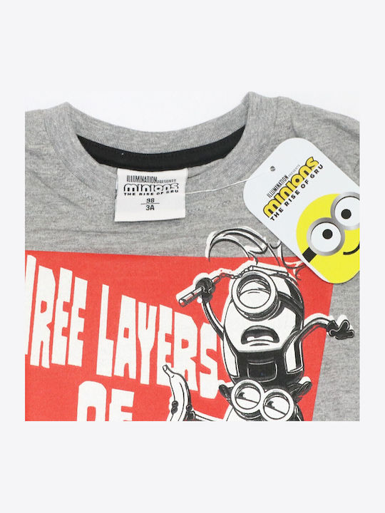 Minions Kinder Schlafanzug Winterlich Gray