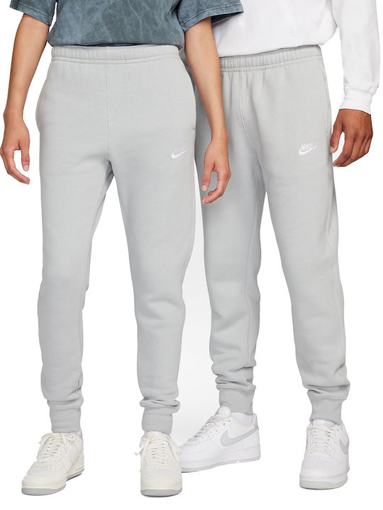 Nike Men's Fleece Sweatpants with Rubber Gray