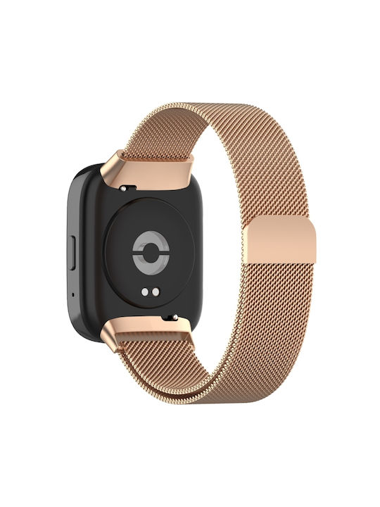 Milan Λουράκι Ανοξείδωτο Ατσάλι Ροζ Χρυσό (Redmi Watch 3 Active)