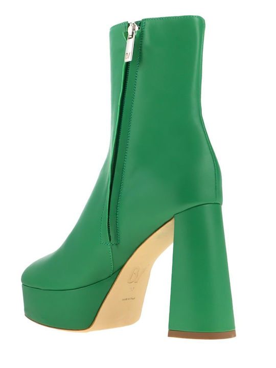 Women's Leather Boots Green