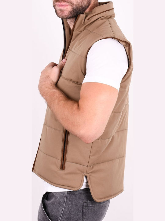 Ärmellos Jacke Puffer Beige