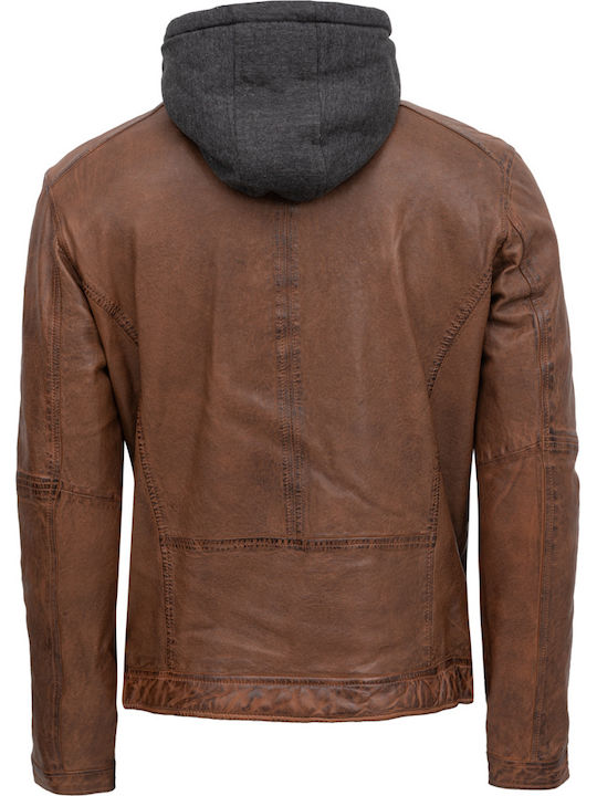 Arma Men's Winter Leather Jacket Brown