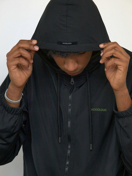 HoodLoom Men's Jacket Waterproof and Windproof Black