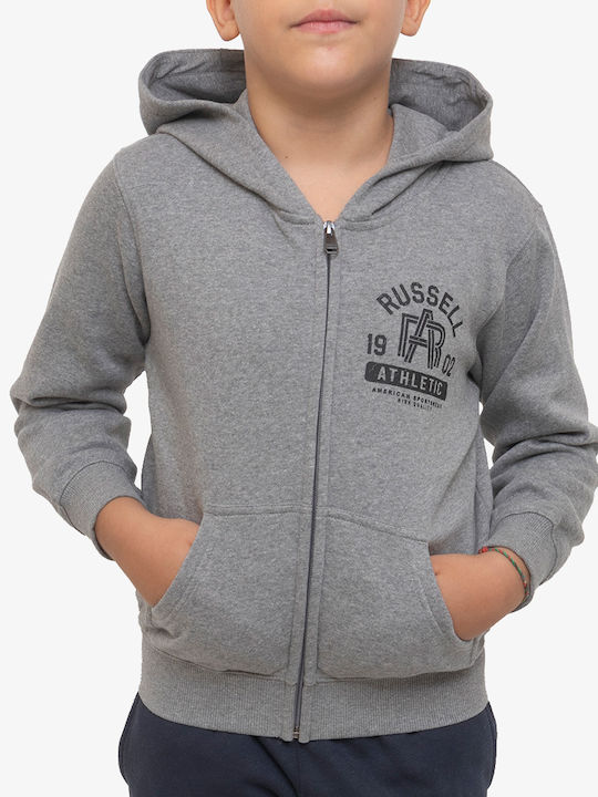 Kids Sweatshirt Cardigan with Hood Gray