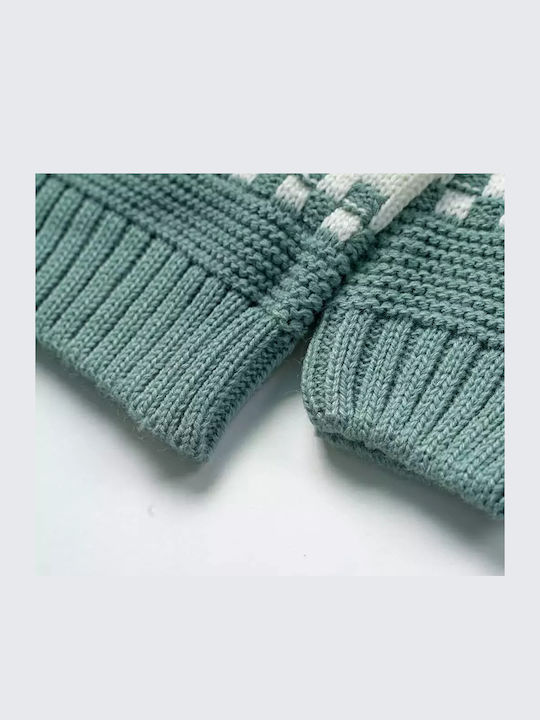 Kinderstrickjacke Gestrickt Grün