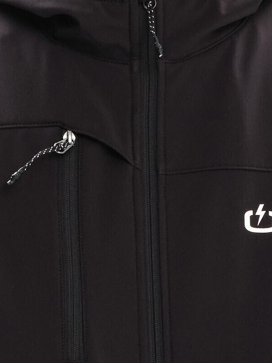 Geacă Iarna Waterproof și Cu Protecție Împotriva Vântului Negru