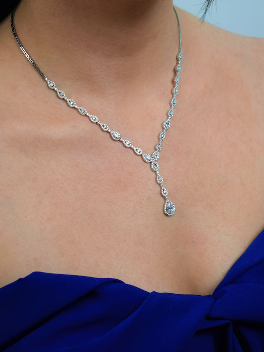 Xrisokosmima Комплект с Обеци от Бяло злато 14K