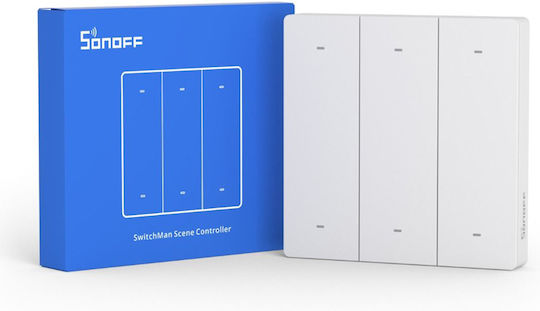 Sonoff Wall-Mounted Wi-Fi Triple Wall Switch with Aller Retour Frame White