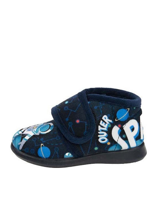 Kids Slippers Boots Blue Space