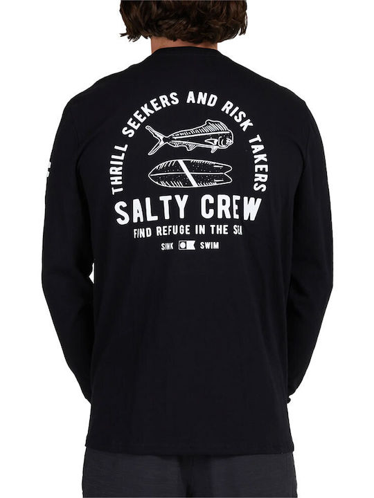 Salty Crew Men's Long Sleeve Blouse Black