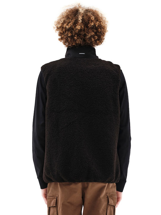 Ärmellos Winter Jacke Schwarz