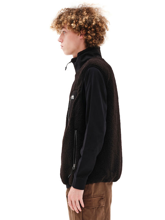 Ärmellos Winter Jacke Schwarz