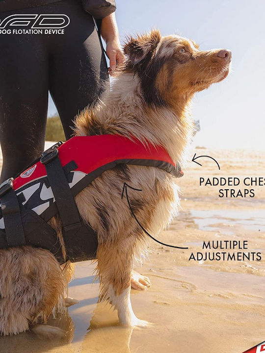 Ezydog Dog Life Jacket Waterproof Red