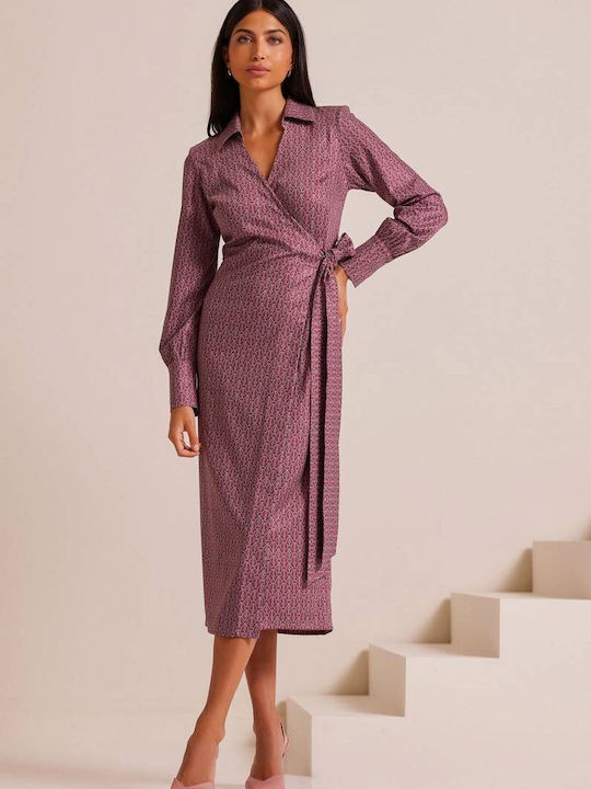 Mind Matter Midi Rochie Burgundy