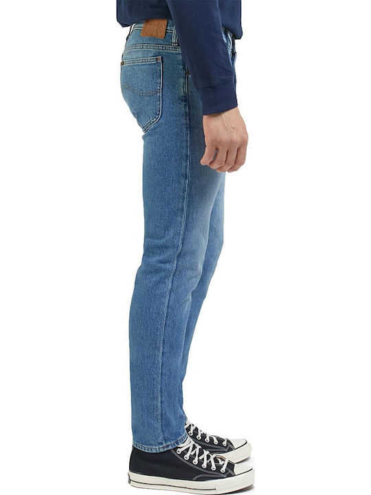 Ανδρικό Παντελόνι Τζιν με Slim Straight Εφαρμογή Μπλε