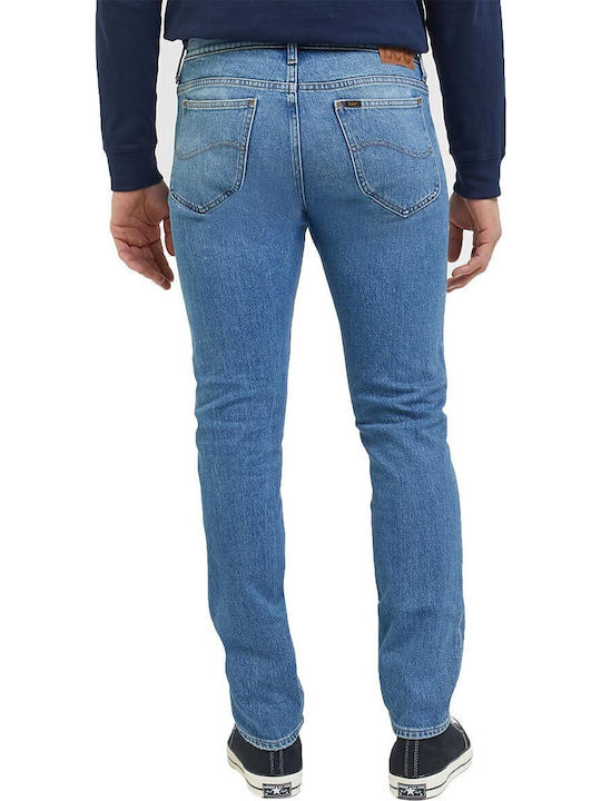 Ανδρικό Παντελόνι Τζιν με Slim Straight Εφαρμογή Μπλε