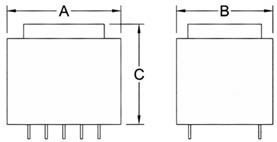 Thai Lin Pcb 230V 5VA 1x12V Thl Transformer 01.090.0091