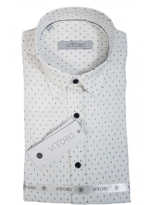 Vittorio Artist Men's Shirt Long Sleeve White