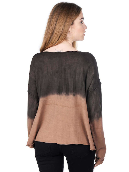 Zoya Women's Blouse Long Sleeve Brown