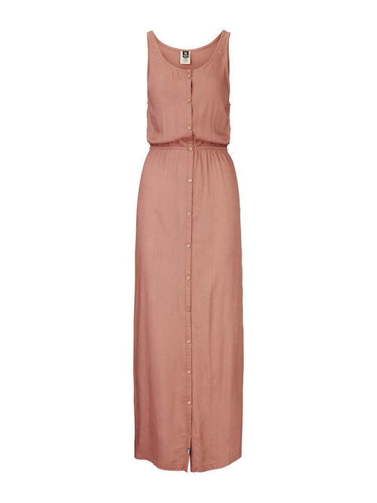Picture Tulnah Kleid Sommer Maxi Hemdkleid Rosa