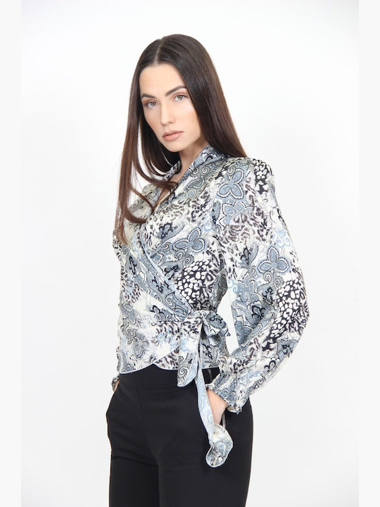 Women's Long Sleeve Multicolour Blouse