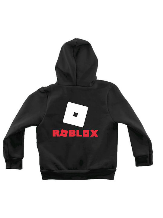 Rock Deal Boys Hooded Sweatshirt with Zipper Black