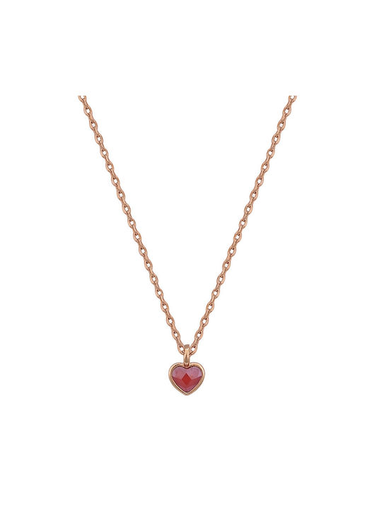 Necklace with design Heart from Gold Plated Silver