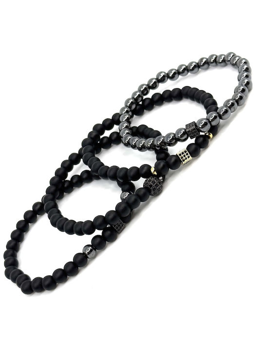 Legend Accessories Ανδρικό Σετ Βραχιόλια από Ανοξείδωτο Ατσάλι 18cm