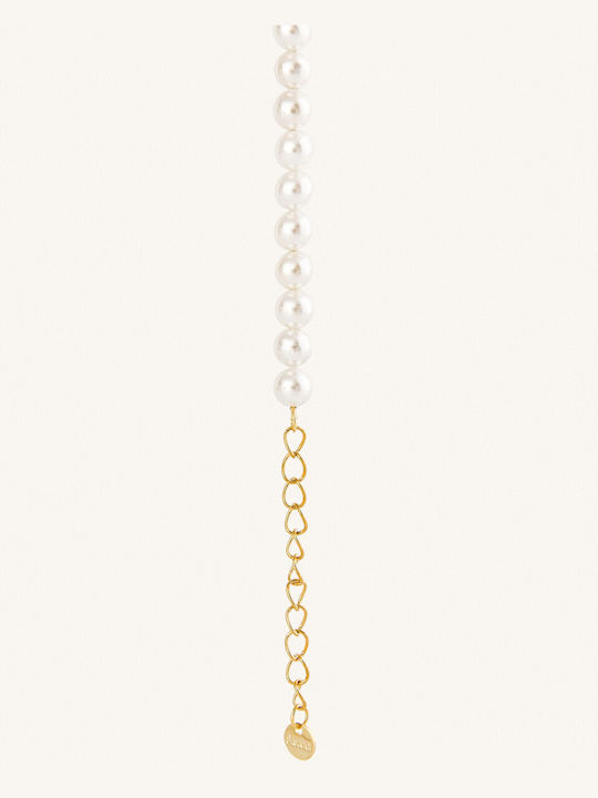 StanStefan Bracelet made of Steel Gold Plated with Pearls