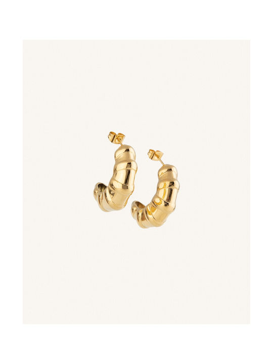 Earrings Hoops made of Steel Gold Plated