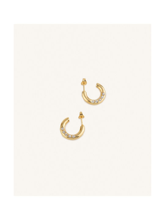 Earrings Hoops made of Steel Gold Plated