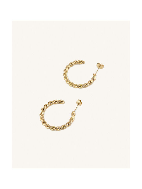 Earrings Hoops made of Steel Gold Plated