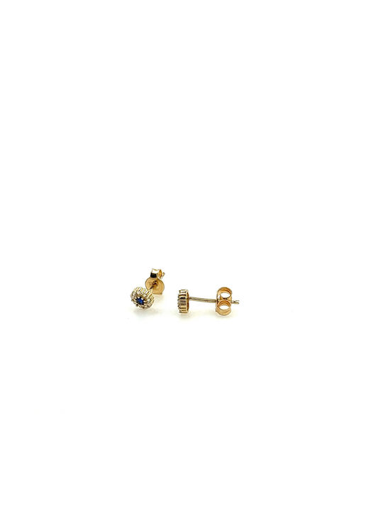 CHrysolithos Earrings made of Gold 14K with Stones