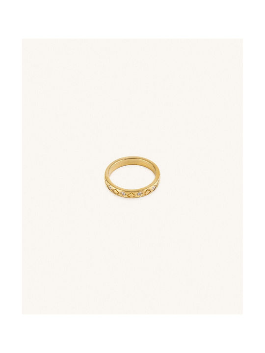 StanStefan Women's Ring from Steel Gold Plated