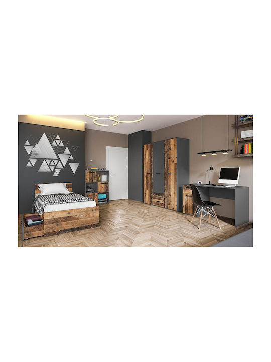 Bibliothek Schwarz 80x38x106cm